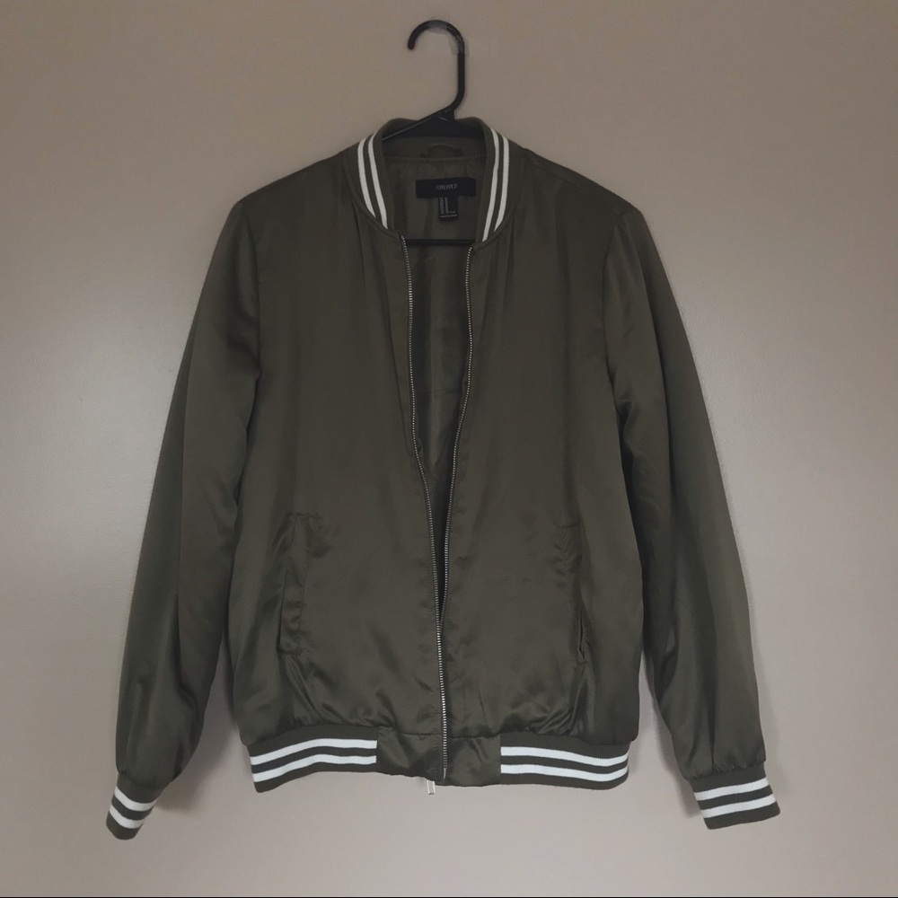 army green bomber jacket
